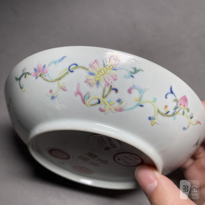 清道光 粉彩婴戏图盘 - 图13